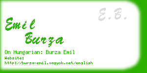 emil burza business card